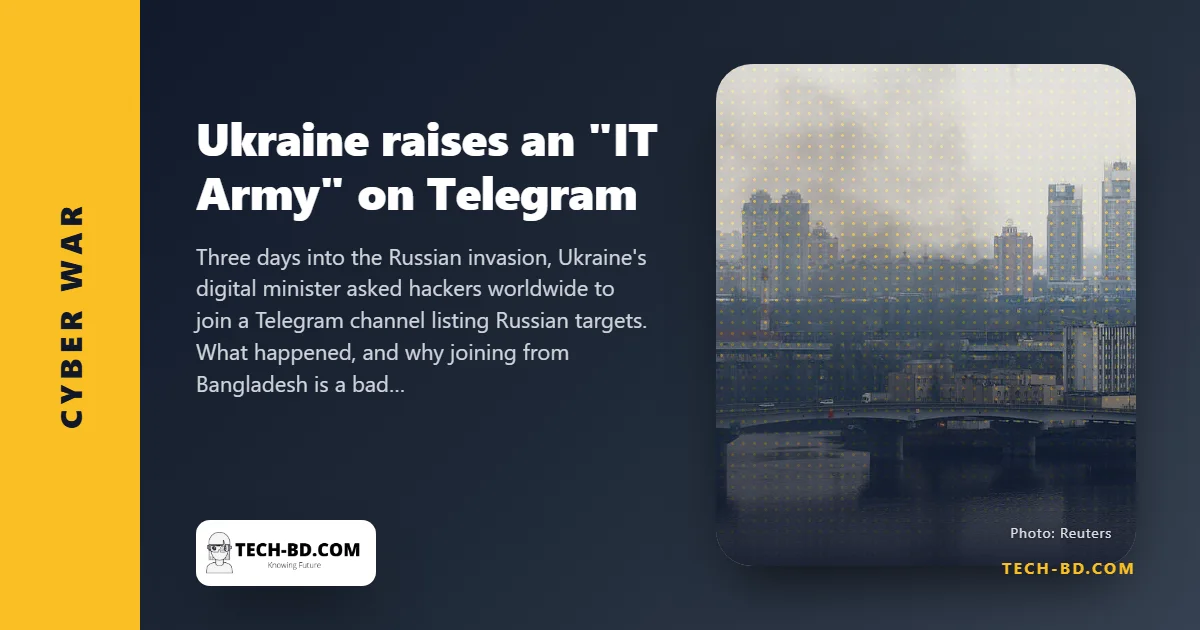 Ukraine raises an "IT Army" on Telegram: the first war with a volunteer cyber front