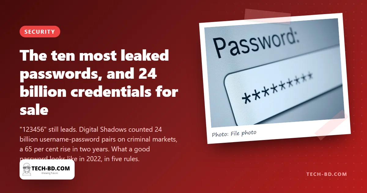 The ten most leaked passwords of 2022, and the 24 billion credentials for sale