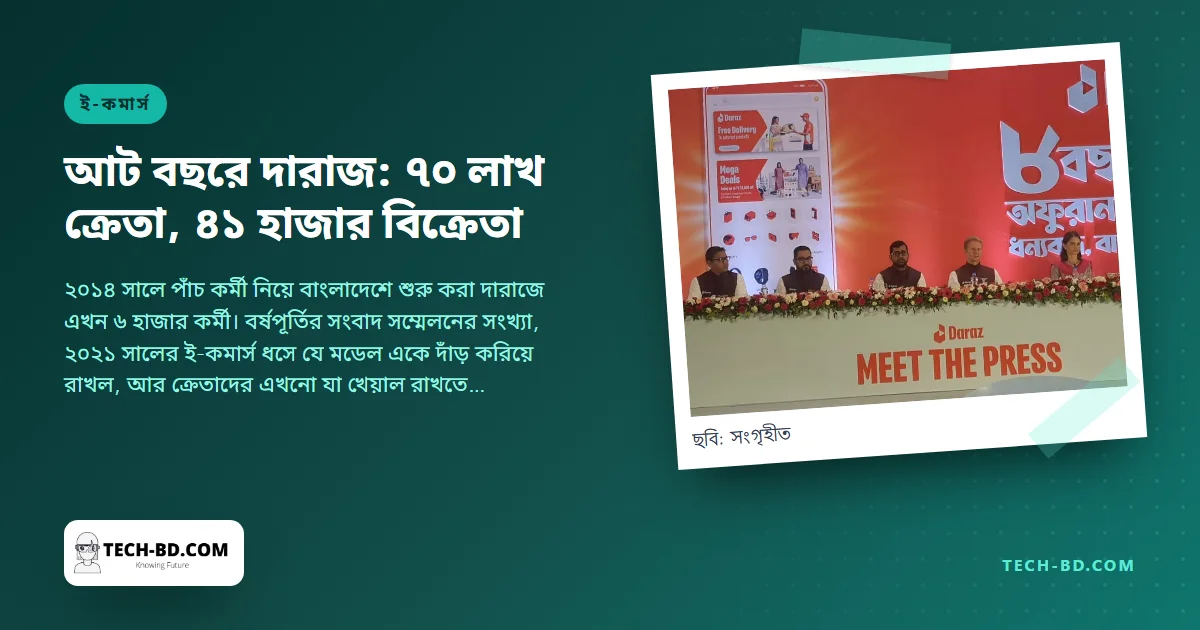 আট বছরে দারাজ: ৭০ লাখ ক্রেতা, ৪১ হাজার বিক্রেতা, আর ইভ্যালির যুগ পেরিয়ে টিকে থাকা মার্কেটপ্লেস