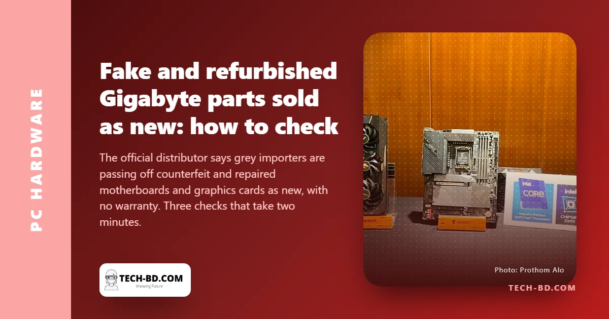 Fake and refurbished Gigabyte parts are being sold as new in Bangladesh: how to check before you pay