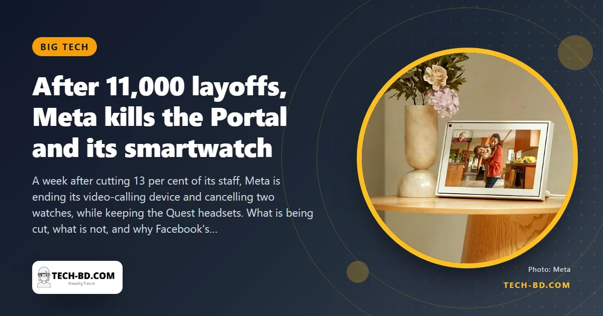 After 11,000 layoffs, Meta kills the Portal and its smartwatch: the year the metaverse bill came due