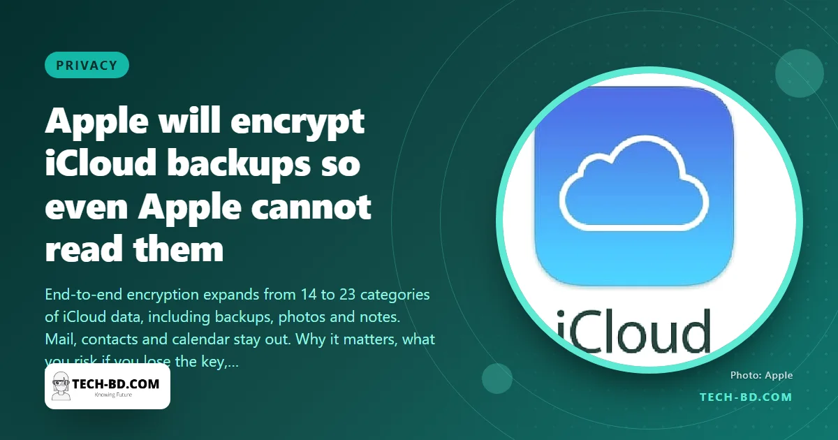 Apple will encrypt your iCloud backups so that even Apple cannot read them: what Advanced Data Protection covers
