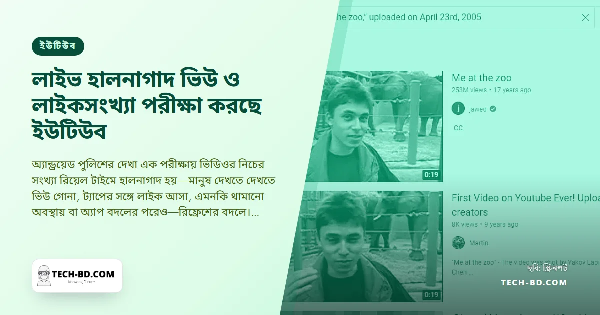 দেখতে দেখতে বাড়া ভিউ ও লাইকসংখ্যা পরীক্ষা করছে ইউটিউব—আর রিফ্রেশ নয়, আর ভিডিও কীভাবে জনপ্রিয় দেখায় তাতে ছোট একটি বদল