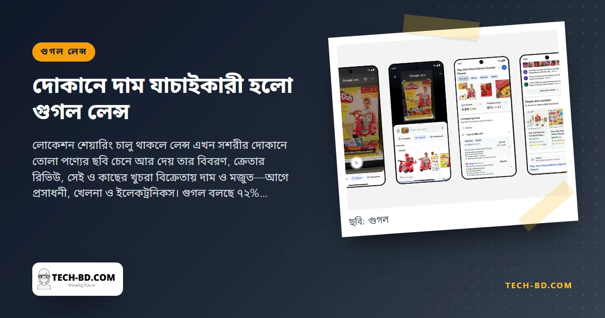 তাকের পণ্যের দিকে গুগল লেন্স তাক করুন, দেখাবে দাম, রিভিউ আর পাশের দোকানে সস্তা কি না—আপাতত যুক্তরাষ্ট্রে