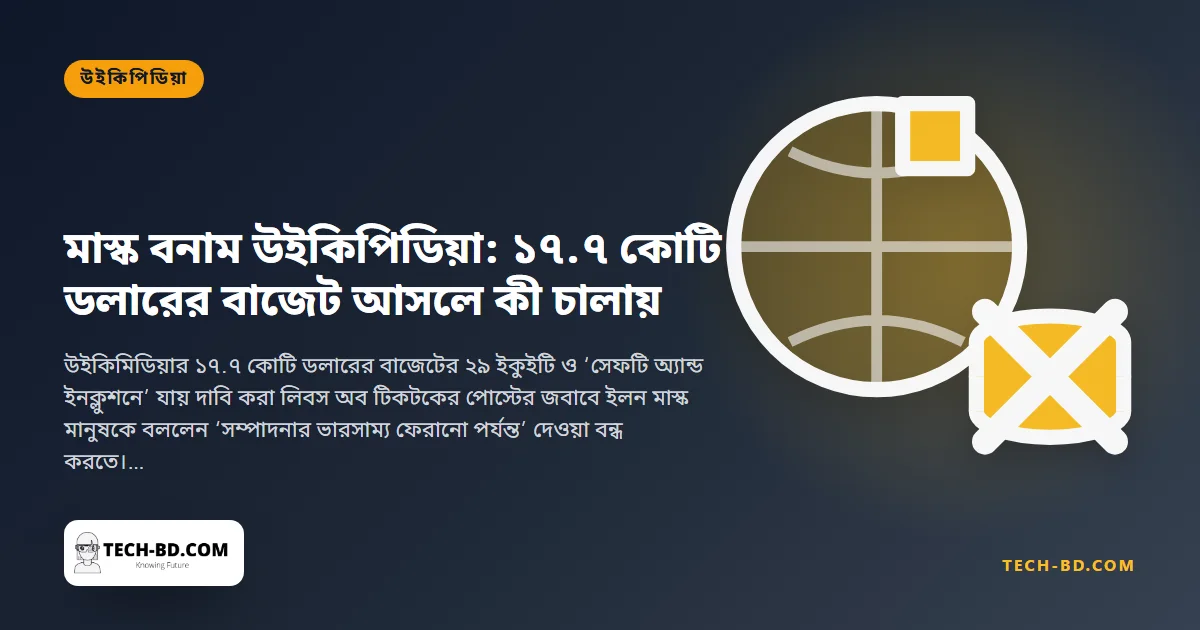‘ডিইআইয়ে ২৯%’ দাবিতে অনুসারীদের উইকিপিডিয়ায় অনুদান বন্ধ করতে বললেন মাস্ক—উইকিমিডিয়ার বাজেট বলছে অন্য কথা