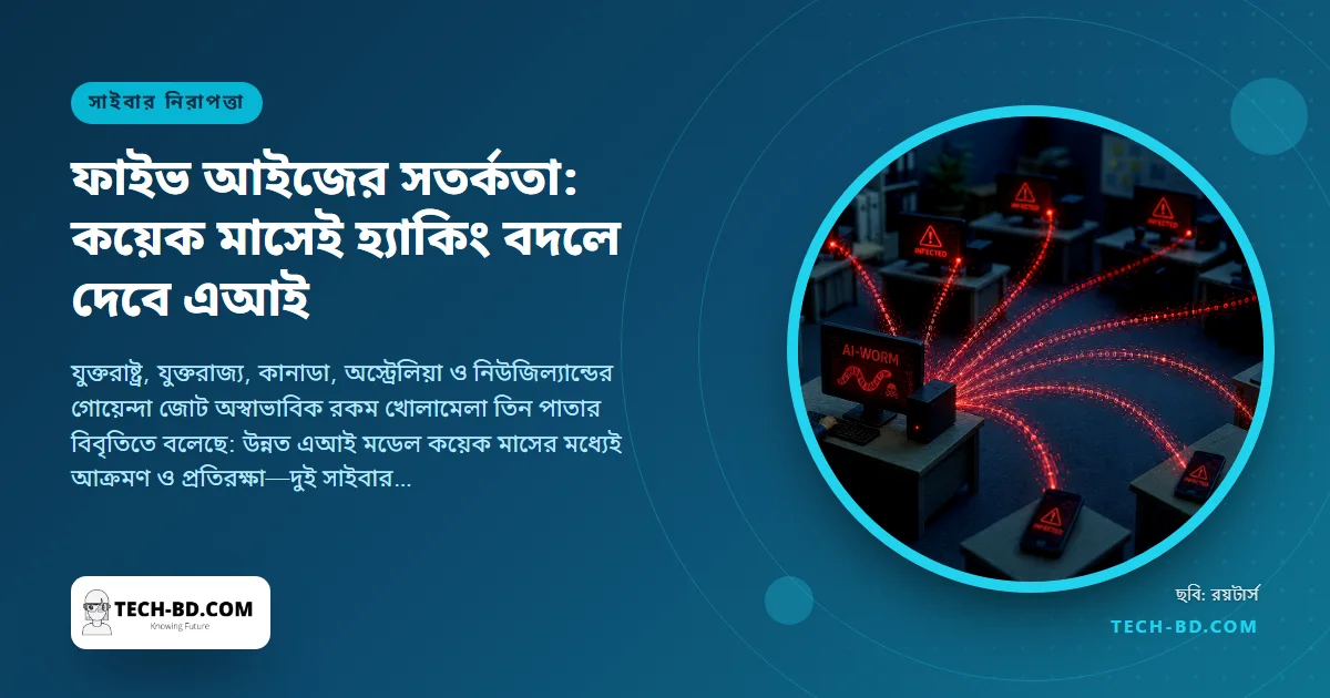 ‘বছর নয়, মাস’: ফাইভ আইজ বলছে অত্যাধুনিক এআই সাইবার হামলা বদলে দিতে চলেছে—বাংলাদেশের জন্য এর মানে