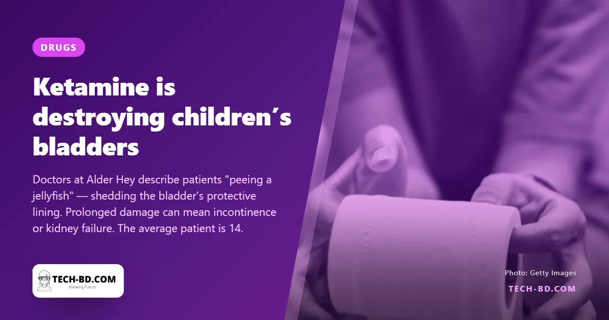 Children as young as 13 are losing bladder function to ketamine, and the first NHS clinic for it has had 100 referrals