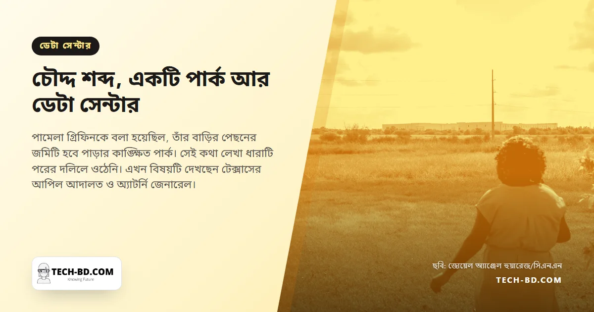 ১৯৯৯ সালের দলিল থেকে বাদ পড়া ১৪ শব্দই এখন টেক্সাসের এক পাড়া আর ডেটা সেন্টারের মাঝের একমাত্র বাধা