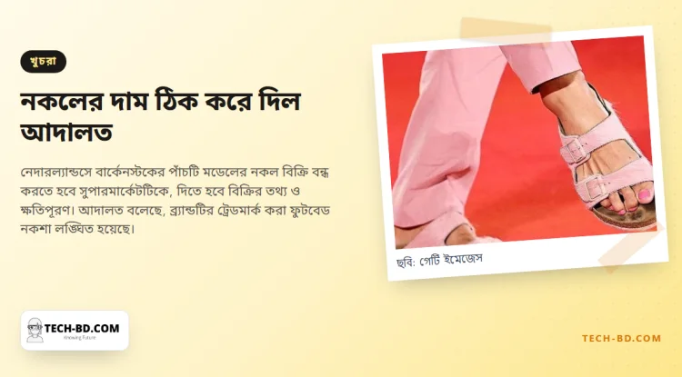 বার্কেনস্টকের নকল বিক্রি বন্ধে লিডলকে নিষেধ ডাচ আদালতের, না মানলে দিনে ৫ হাজার ইউরো