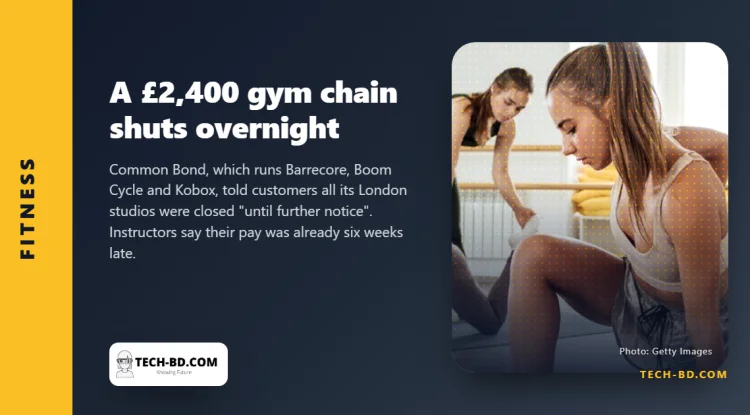 A £2,400-a-year fitness chain shut every studio by email, and instructors found out the same way