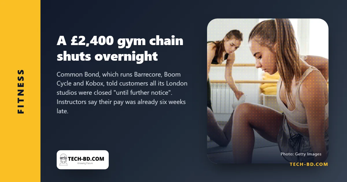 A £2,400-a-year fitness chain shut every studio by email, and instructors found out the same way