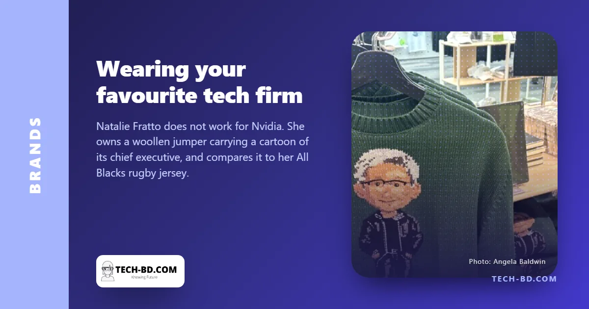 A $178 jumper with the Nvidia boss’s face on it, worn the way you would wear a football shirt