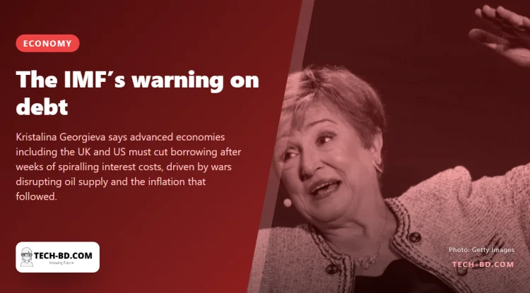 IMF chief: debt has been “pushing up like a staircase not to heaven”, and governments have done nothing about the cost