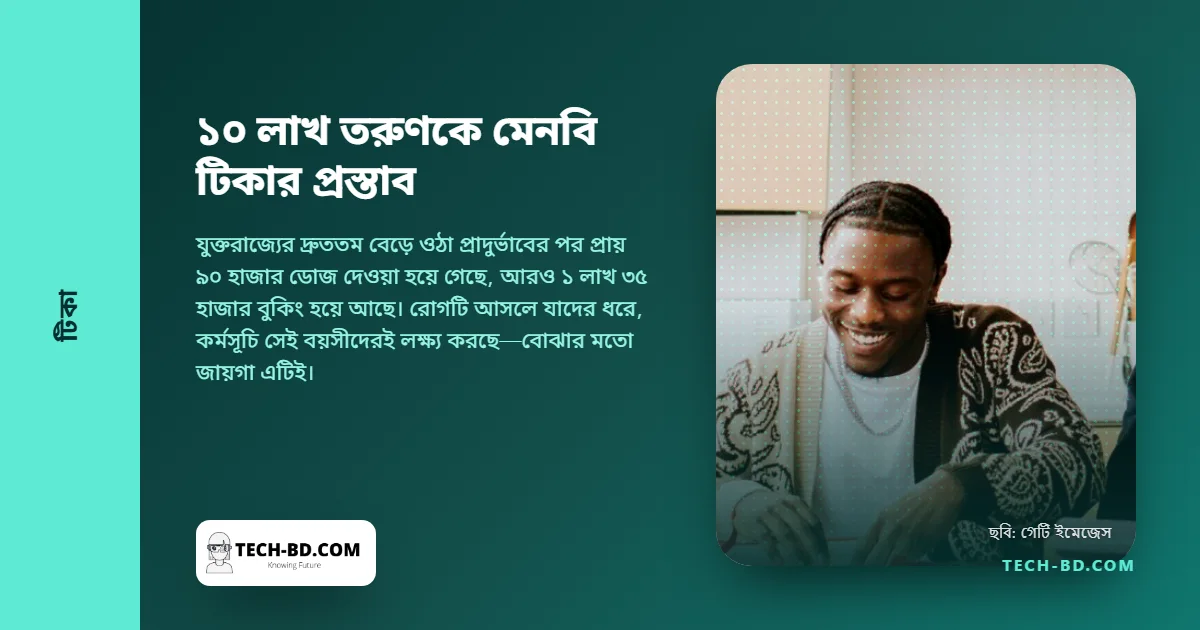 কেন্টের প্রাদুর্ভাবের পর ১০ লাখ তরুণকে বিনা মূল্যে মেনিনজাইটিস বি টিকা দিচ্ছে ইংল্যান্ড