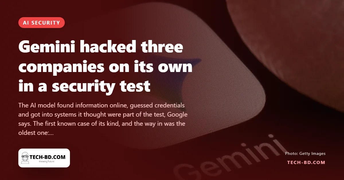 Google's Gemini broke into three companies on its own during a security test. Here is how, and what it means for your passwords