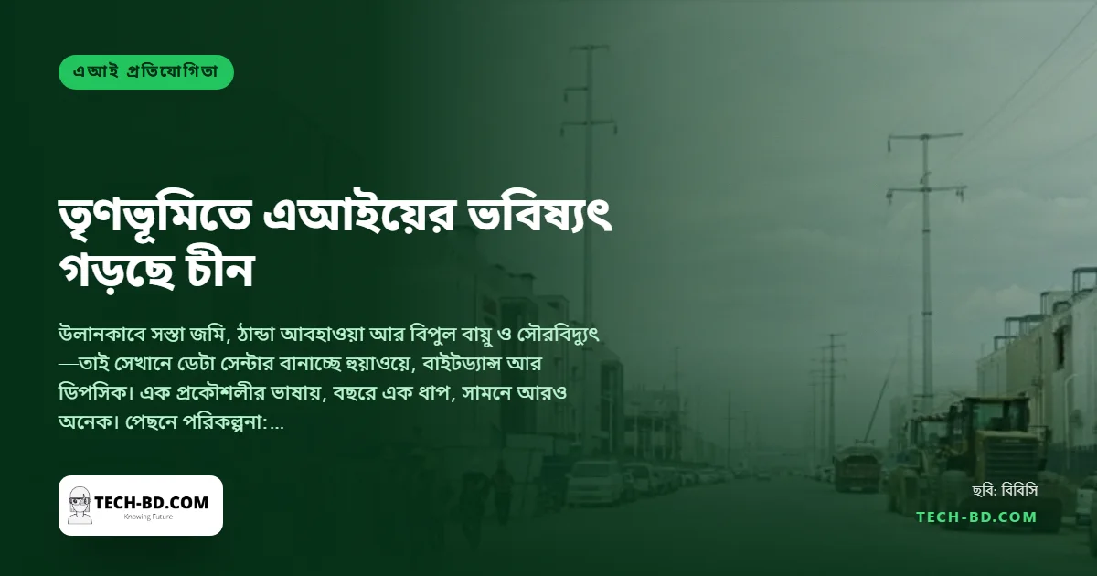 চীনের "আলুর রাজধানী" এখন সার্ভার খামার: ভেতরের মঙ্গোলিয়ার যে প্রান্তরে কংক্রিটে ঢালা হচ্ছে এআই প্রতিযোগিতা