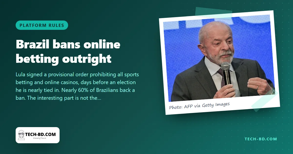 Brazil legalised online betting in 2018. Eight years later the president has banned it, calling the industry a cancer