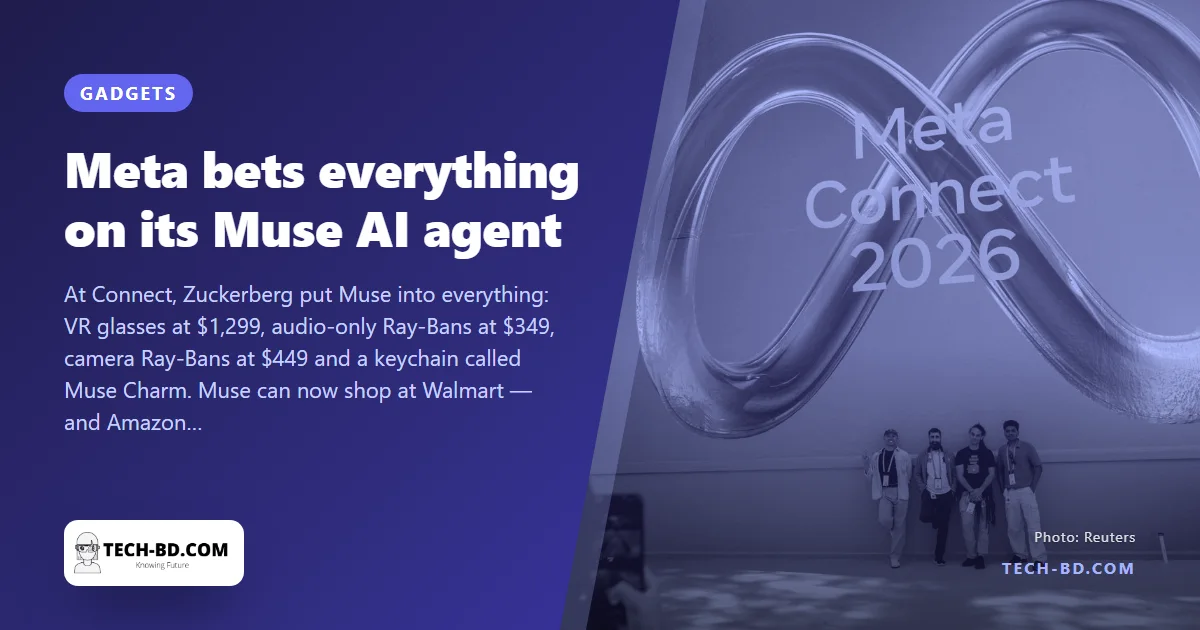 Meta bets everything on Muse: $1,299 VR glasses, camera-free Ray-Bans, and a keychain you talk to