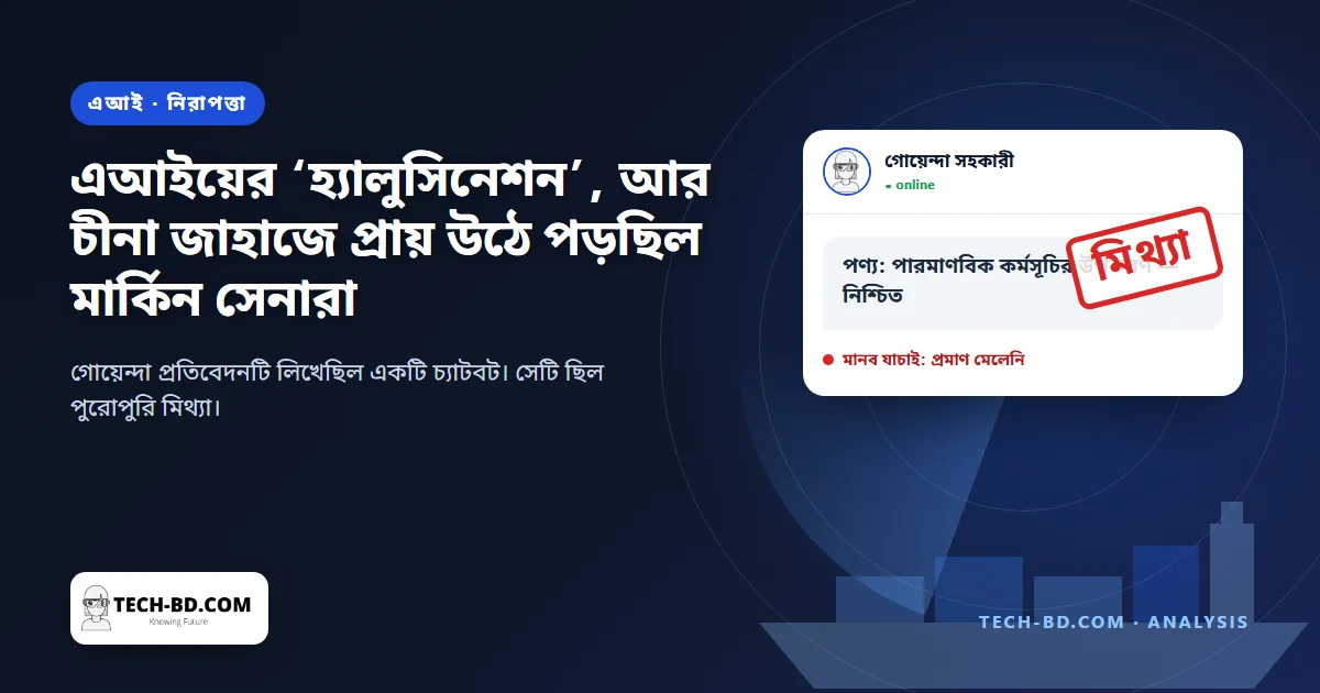 এআইয়ের ‘হ্যালুসিনেশন’: চীনা জাহাজে প্রায় উঠে পড়ছিল মার্কিন সেনারা