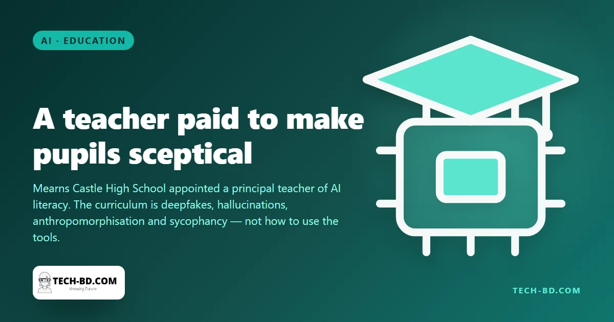 A school has hired a teacher whose whole job is teaching pupils not to trust AI — and the syllabus is the interesting part