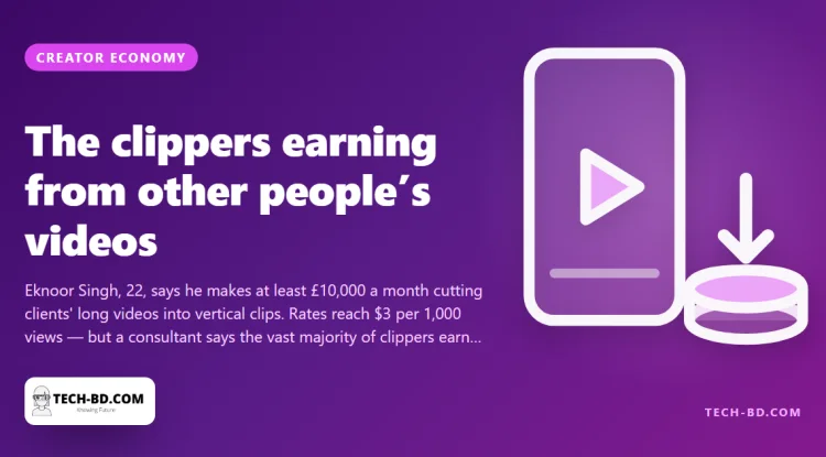 He is 22, he cuts other people's videos into clips, and he says it pays him £120,000 a year. Almost nobody else makes anything