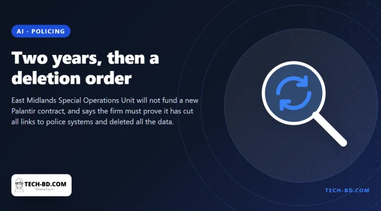 A UK police unit trialled Palantir for two years and has decided not to renew — and the exit terms are the interesting part