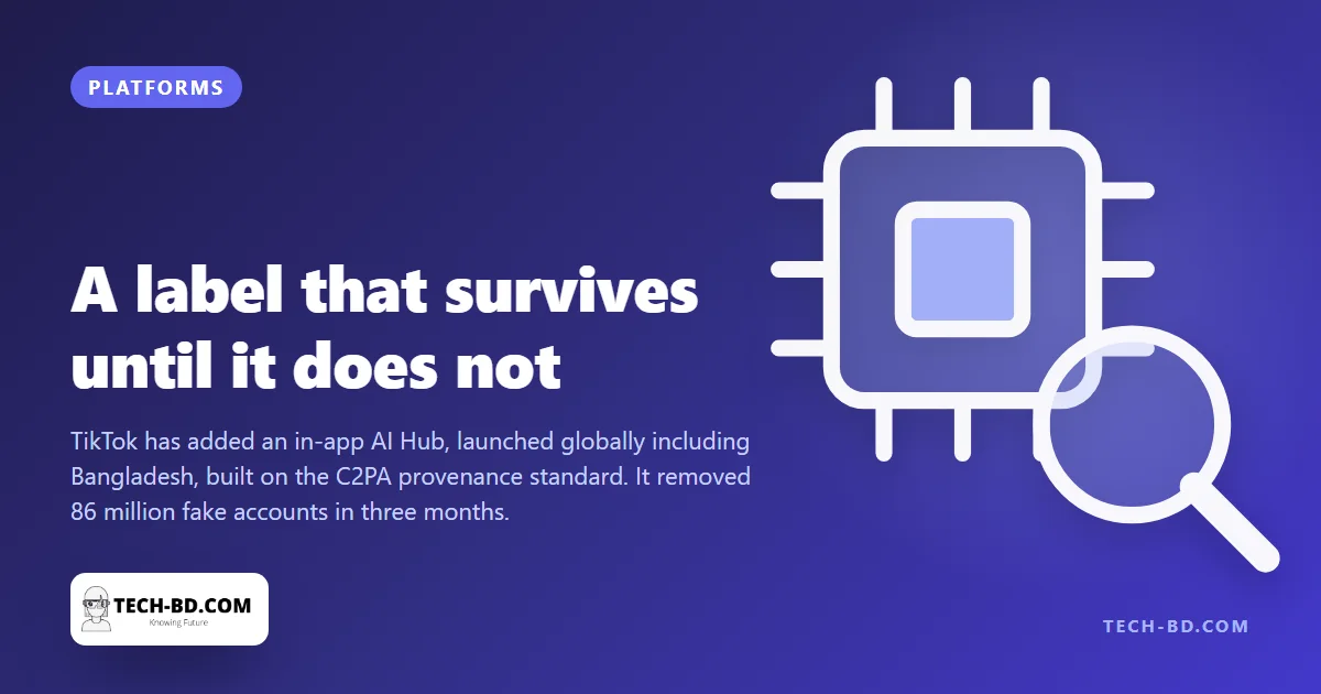 TikTok’s AI Hub is live in Bangladesh — and the standard behind it only works while nobody screenshots anything