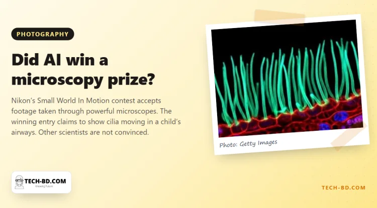 A winning microscope video is being re-examined after scientists said it was made with AI