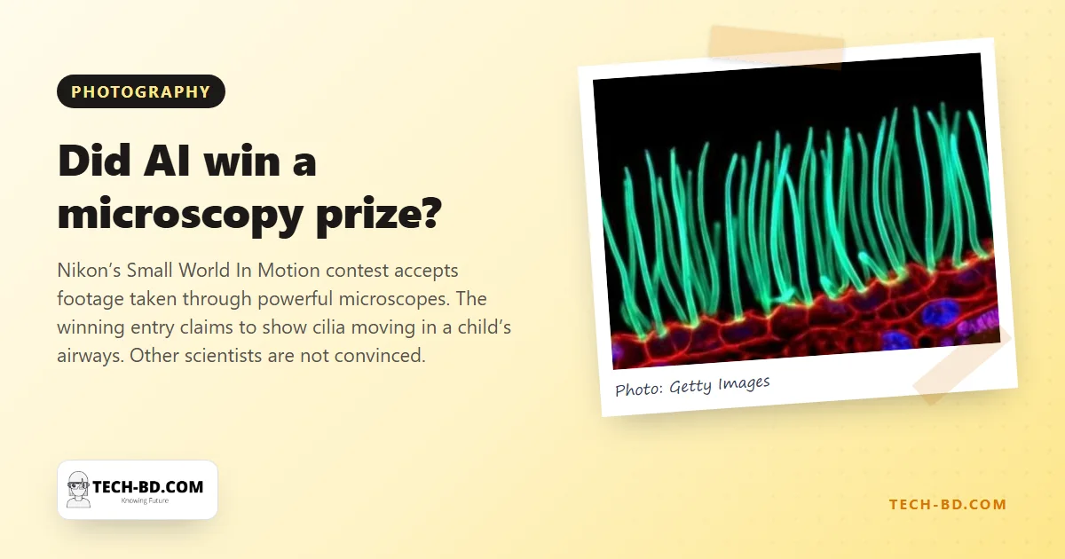 A winning microscope video is being re-examined after scientists said it was made with AI