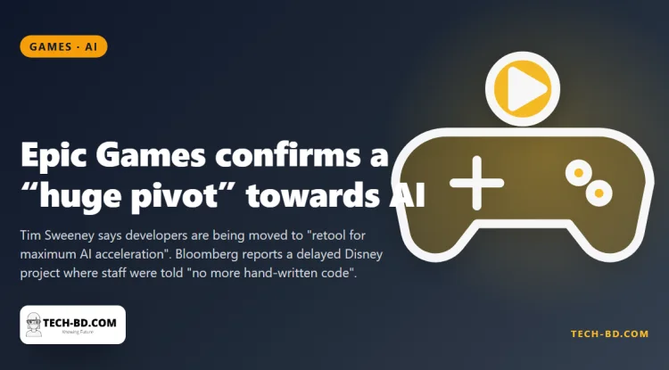 Epic Games tells its developers to retool for AI, six months after cutting 1,000 jobs for an unrelated reason