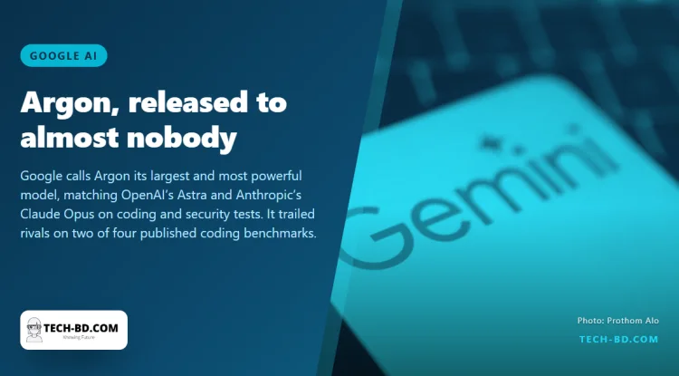 Google released Gemini 4 Argon to a handful of security firms. It lost two of its own four coding benchmarks
