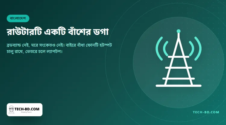 তাঁর অফিসের নেটওয়ার্ক বাঁশের ডগায় বাঁধা একটি ফোন: কুড়িগ্রামের গ্রাম থেকে যেভাবে ফ্রিল্যান্সিং করেন ফজলে এলাহী