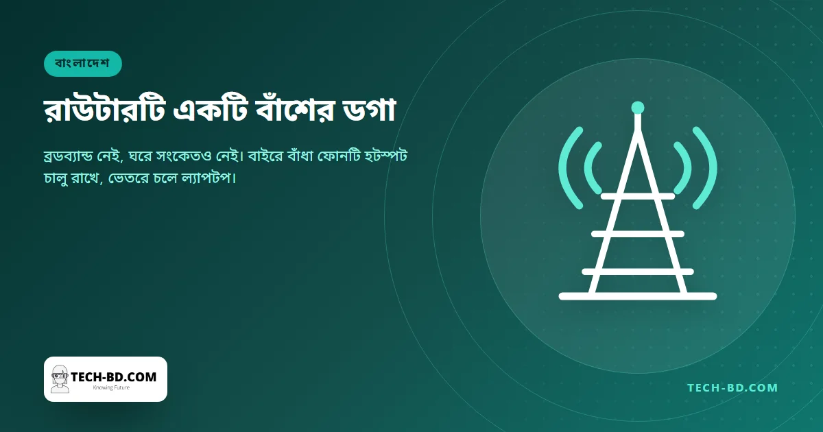 তাঁর অফিসের নেটওয়ার্ক বাঁশের ডগায় বাঁধা একটি ফোন: কুড়িগ্রামের গ্রাম থেকে যেভাবে ফ্রিল্যান্সিং করেন ফজলে এলাহী