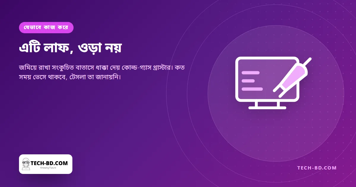 টেসলার রোডস্টার ওড়ে না — সংকুচিত বাতাসে লাফ দেয়, আর পার্থক্যটাই পুরো গল্প
