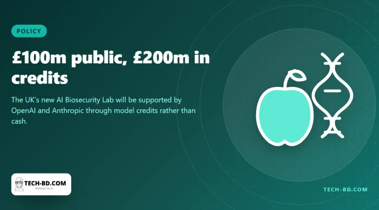 Britain will spend £100m on an AI Biosecurity Lab — and OpenAI and Anthropic are putting in £200m of model credits