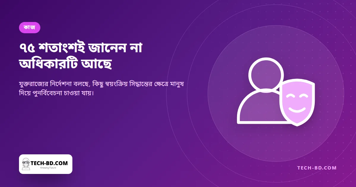 স্বয়ংক্রিয় প্রত্যাখ্যান মানুষ দিয়ে পুনর্বিবেচনার অধিকার আছে — জানেন না চারজনের তিনজনই