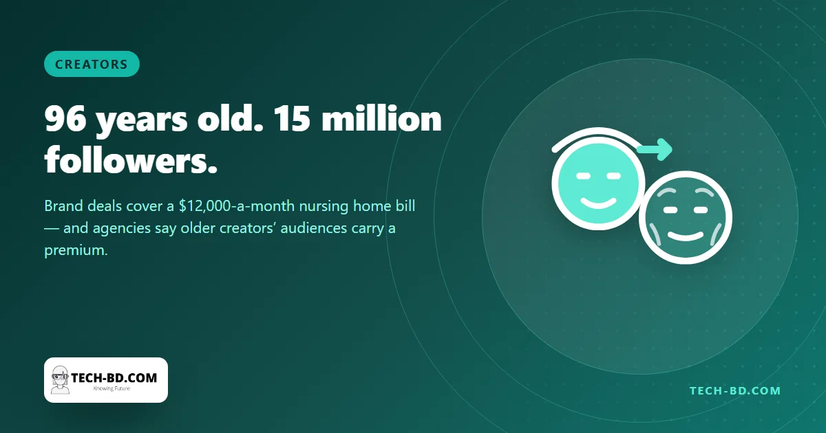 She is 96, has 15 million followers, and pays a $12,000 monthly nursing home bill with brand deals
