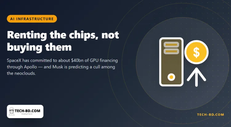 SpaceX has leased $40bn of chips it will not own, and Musk says most of the 200-odd companies renting GPUs will not survive