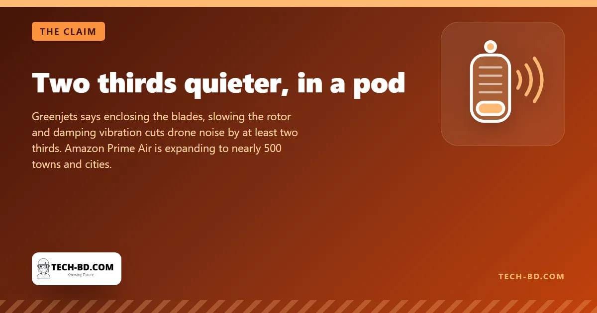 Two thirds quieter, in a pod