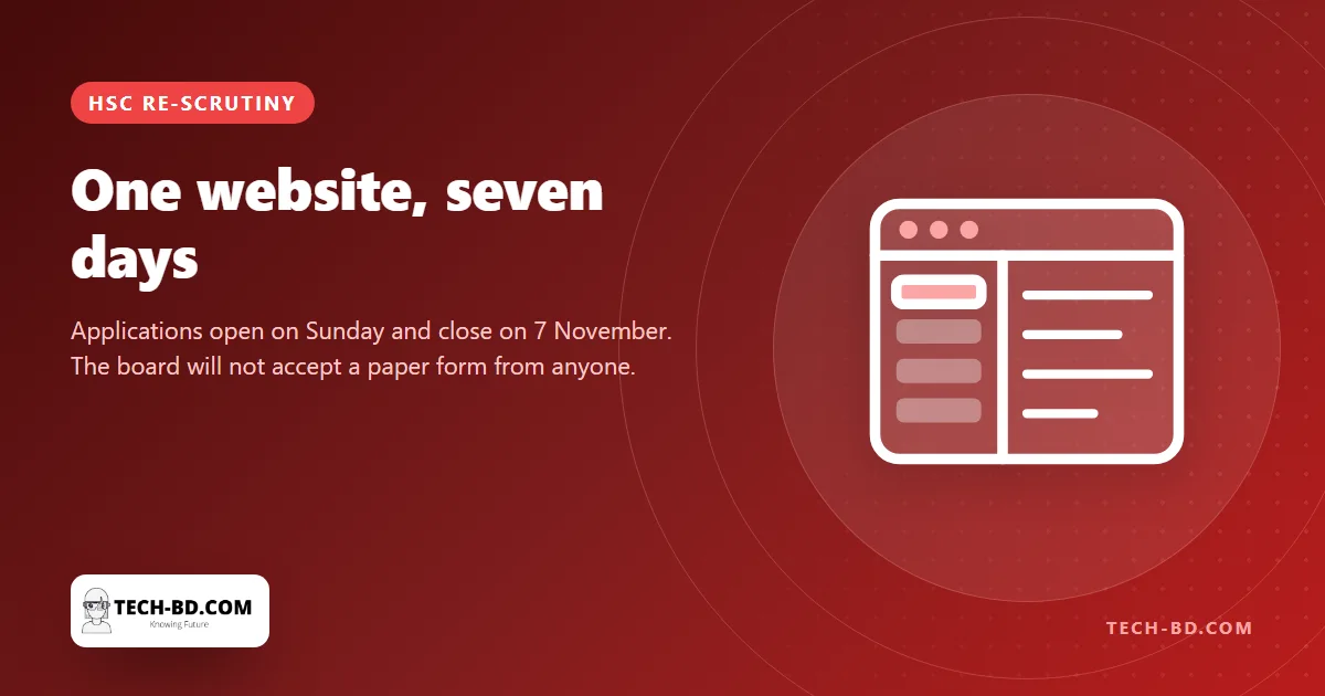 How to apply for HSC re-scrutiny: the portal, the seven days and the Tk 150 a paper