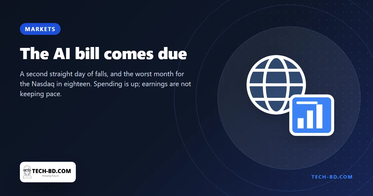 The Nasdaq has closed its worst month since March 2025, and the reason is the size of the AI bill